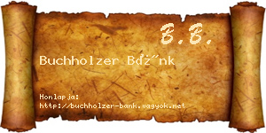 Buchholzer Bánk névjegykártya